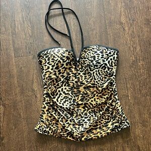 Calvin Klein Collection Leopard Print Swim Top